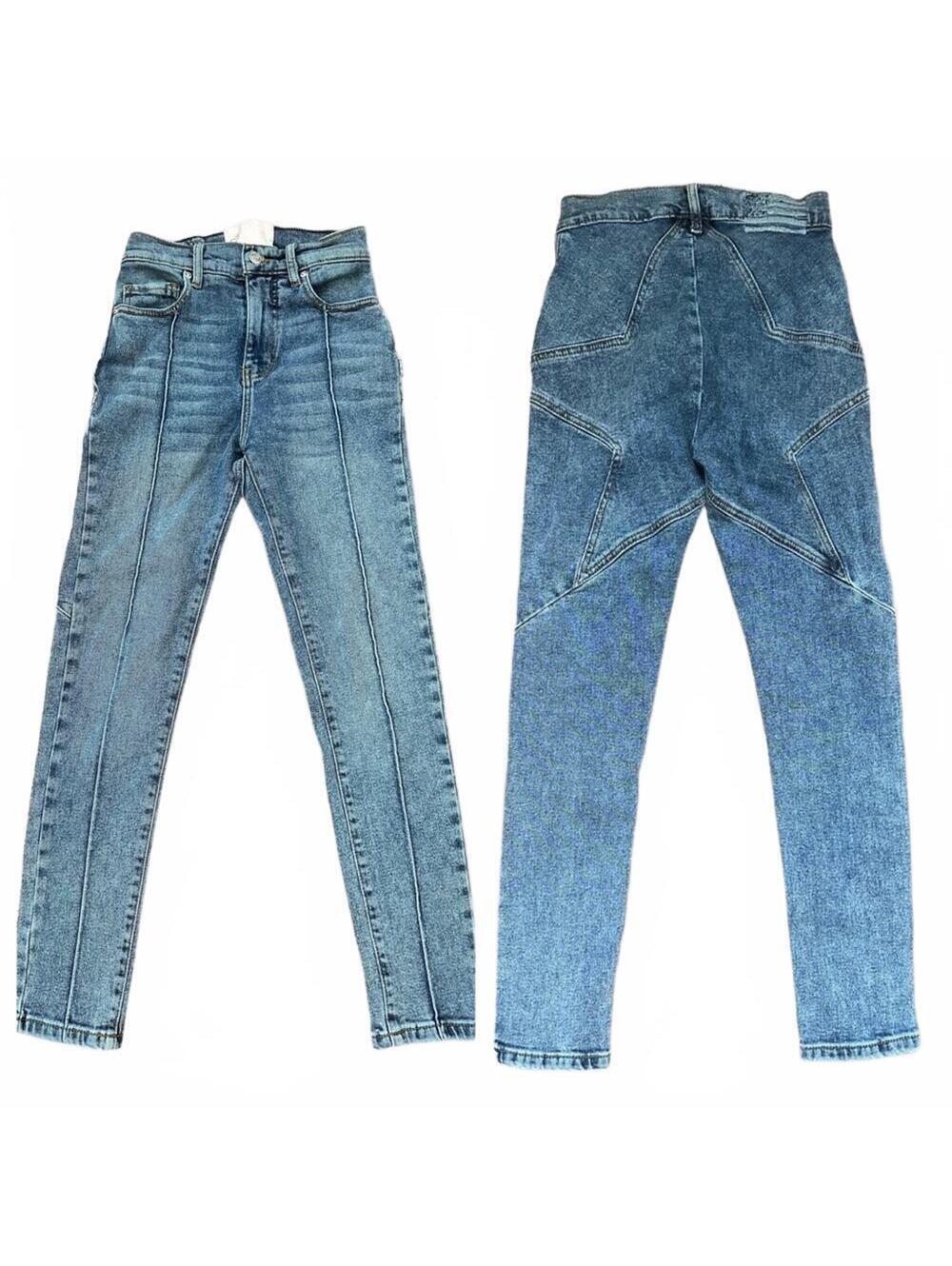 Revice Star Skinny Jeans, Size 23, Exposed Seam, Button and Zip Closure, Viral